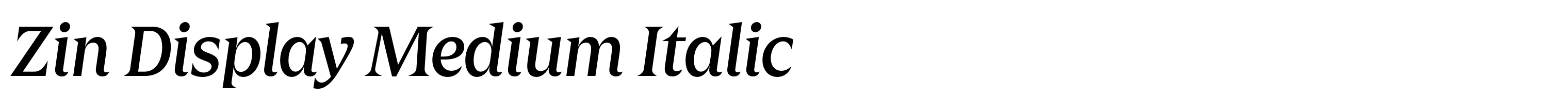Zin Display Medium Italic